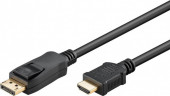 Кабель  DisplayPort M - HDMI M 3.0м чорний
