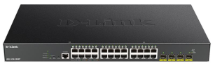 Коммутатор  D-Link DGS-1250-28XMP 24x1GE PoE, 4xSFP+, 370W, Smart DGS-1250-28XMP