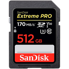 FLASH пам'ять  SanDisk Extreme V30 Class 10 UHS-I U3 SDXC 512GB (SDSDXVV-512G-GNCIN)