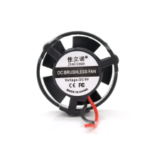 Кулер  JLN2710, 27x27x10mm, 9V/0.08A/0.7W, 2-pin, під пайку, Black, OEM