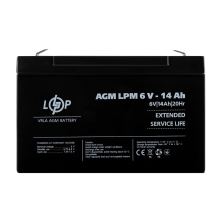Акумулятор  AGM LPM 6V - 14 Ah 09/23 Розпродаж (4160) 