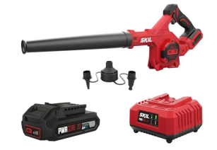 Повітродув SKIL 3161 CB Compact 20В акб 1х2.5А·год 300км/год 3 насадки 1.2кг VA1E