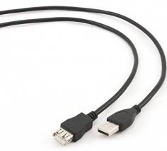 Кабель USB Q200 USB 2.0 AM / AF, 3.0m, 1 феррит, черный Пакет Q200