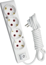 Мережевий фільтр TECCO 5м 4 поста white (8681277842764)