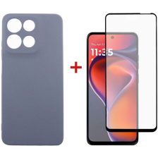 Чохол до  телефона  Dengos Motorola G15/G15 Power Carbon + glass (Grey) (DG-KM-147)