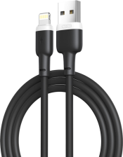 Кабель  XO lightning NB208 Liquid Silicone 2.1A 1 м Black (NB208-L-1-BK)