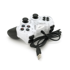 Геймпад  Brazzers BR-8600 провідний для ПК, USB 2.0, Double Shock, White, Blister