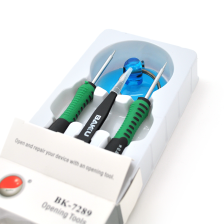 Набір інструментів  BAKKU BK-7289-A для iPhone (+1.3, зірка 0.8, пінцет прямий, присоска), Blister-bo