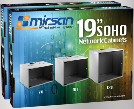 Шафа  MIRSAN 19", 9U, SOHO, 535x600 мм, максимально 30 кг, сіра MR.SOH09U60DE.02