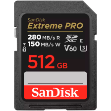 Карта пам'яті SanDisk Extreme PRO 512GB V60 UHS-II SD cards, 280/150MB/s,V60,C10,UHS-II, EAN: 619659202156