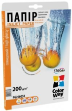 Фотопапір ColorWay глянцевий 200г/м, 10x15 PG200-50
