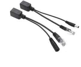 POE інжектор  пасивний (пара) 802.3at (30Вт) з портами Ethernet 10/100Mbps, black, OEM Q50