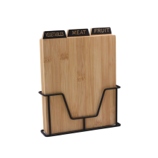 Набір дошок кухонних на підставці  Ardesto Midori, 3шт, 23.5х7.5х27см, бамбук, метал AR1427B