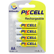 Акумулятор PKCELL 1.2V AA 600mAh NiMH Rechargeable Battery, Q12