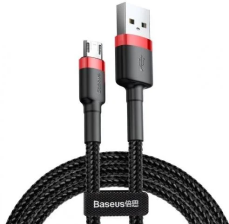 Кабель  Baseus Cafule 1.5A AM / MicroUSB 3m Red/Black (CAMKLF-H91)