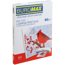 Плівка для ламінування Buromax (BM.7723), глянсова, А4, 80мк, 100 шт