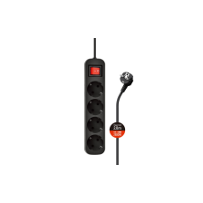 Мережевий фільтр  ColorWay 4 розетки/2M (CW-PSEA42BK) Black