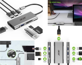 Док-станція  Acer 7 in 1 Type-C Dongle (HP.DSCAB.013)