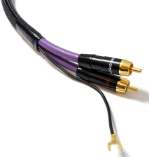 Кабель Melodika Purple 2xRCA PHONO cable for a turntable with a grounding wire length 2 m 