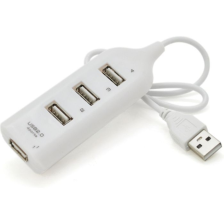 Концентратор  Voltronic USB 2.0 to 4xUSB white (DNS-HUB4-OW)