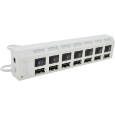 Концентратор  Voltronic USB 2.0 to 7xUSB with switches white (YT-H7SHS-W)