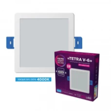 Світильник стельовий вбудований світлодіодний квадратний  ELM 6Вт 4000К Tetra V IP20 26-0087