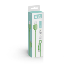 Кабель  1m USB 2.0 AM/Type-C Colorway (CW-CBUC042-GR) (soft silicone) 2.4A Green
