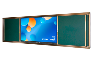 Інтерактивний дисплей INTBOARD LT65 PC (Android 14) + Дошка розсувна крейдяна