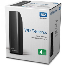 Зовнішній жорсткий диск HDD WD 4TB USB 3.0 3.5" Elements Desktop Black