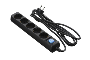 Мережевий фільтр 2Е Plus 5XSchuko з вимикачем, 2E-U05ES15M1.5BK