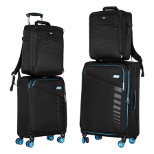Набір валіз  2E, Trek, (M+S), TSA, 4 колеса, + 2 рюкзаки Cabin (2E-BPET-CABIN-BK)