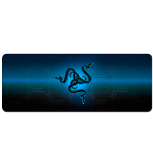Килимок  400*900 тканинний RAZER 28 з боковою прошивкою, товщина 2 мм, колір Black/Blue, Пакет