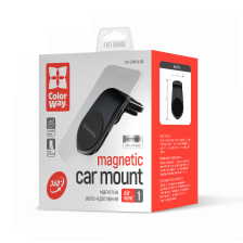 Автомобільний тримач  СolorWay для телефона Metallic Air Vent-1 Black