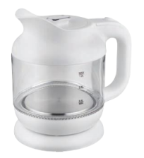 Електрочайник  GRUNHELM EKG-25010W скло 1,2л, білий, 1630Вт