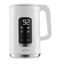 Електрочайник  Sencor 1.7л, Strix, LED дисплей, подвійні стінки, сенс. керування, білий SWK0950WH