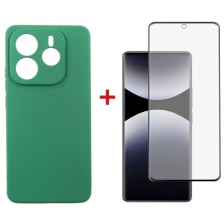 Чохол до  телефона  Dengos Kit Xiaomi Redmi Note 14 case Soft + glass (Mint) (DG-KM-131)