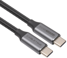 Кабель  Cabletime USB-C - USB-C / ver. 3.1 / 20 Gbps / 100 W / 20 V / 5 A / 4K 60 Hz / 2 м (CA914234)
