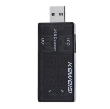 USB тестер  Keweisi KWS-10VA напруги (3-8V) і струму (0-3A), Black