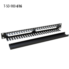 Кабельний організатор  19" 1U однобічна гребінка, метал Zpas (T-SO-900-616)