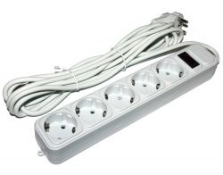 Мережевий фільтр Gembird (SPG5-G-15G) 4.5m Grey