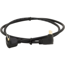 Кабель HDMI M to HDMI M 1.0m V1.4 90° corner black Merlion (YT-HDMI-1.0m/90°-90°)