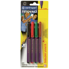 Маркер  Centropen TATTOO 1 мм, set*4colors (2880)
