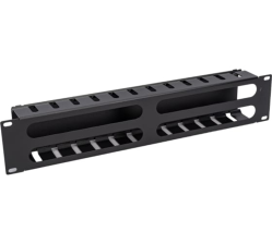 Kабельний організатор Kingda KD-CM-12 перфорований 2U 482x44 Чорний