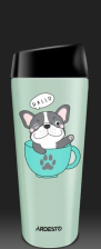 Термокухоль Ardesto Coffee time Frenchie 450 мл, нержавіюча сталь, зелений AR2645DG