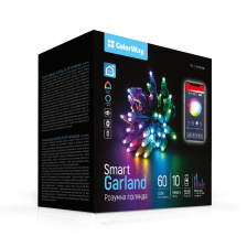 Гірлянда  ColorWay Smart LED RGB WiFi+Bluetooth 10M 60LED IP65 (CW-GS-60L10UMC)