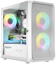 Корпус  Logic concept PORTOS MESH+GLASS ARGB fans 3x120mm WHITE (AM-PORTOS-20-0000000-0002)