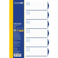 Роздільник сторінок  Economix А4 пластик, 6 розділів, кольоровий (E30806)
