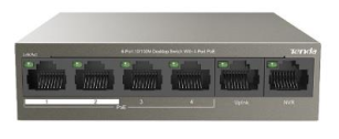 Комутатор  Tenda TEF1106P-4-63W (4xFE PoE, 2xFE, 63Вт)