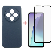 Чохол Dengos Carbon для Xiaomi Redmi 14C Blue (DG-KM-120) + захисне скло