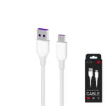 Кабель USB 2.0 AM to Type-C 1.0m Glow white 2E (2E-CCAC-WH_) пошкоджена упаковка
